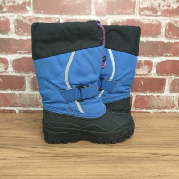 L.L. Bean Boots Boys Size 13 Blue Black Northwood Easy On Winter Boots - Picture 6 of 9